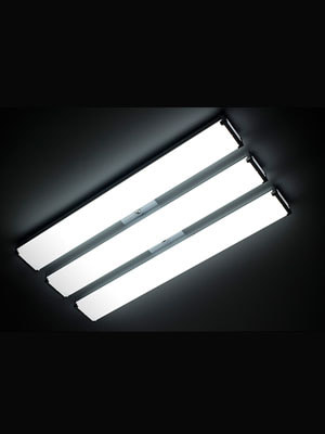 폴 LED등 -플랫형 3등 120W (너비: 큰사이즈) - 블랙