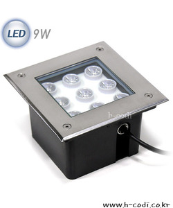LED 정사각 지중등 (파워9W) (Ø130)