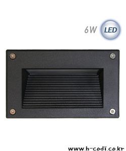 LED 사각 계단매입 6W (블랙)