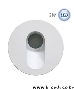 LED 원형 계단매입 3W (화이트)(실내/외 겸용)