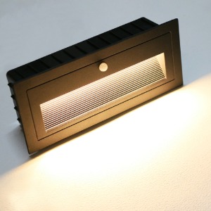 LED 블랙 가로 직사각 외부센서 매입벽등(5W)