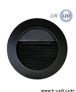 LED 원형 계단매입 6W (블랙)