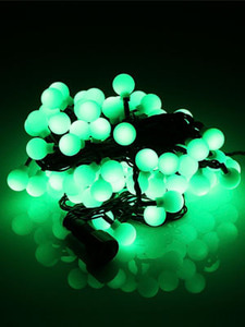 LED 체리 100등 (검정색 전기선) - 녹색불