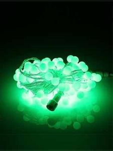 LED 체리 100등 (투명 전기선) - 녹색불