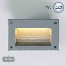LED 사각 계단매입 그레이 (6W 방수)